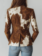 Manuela — Blazer con Estampado Animal Vintage