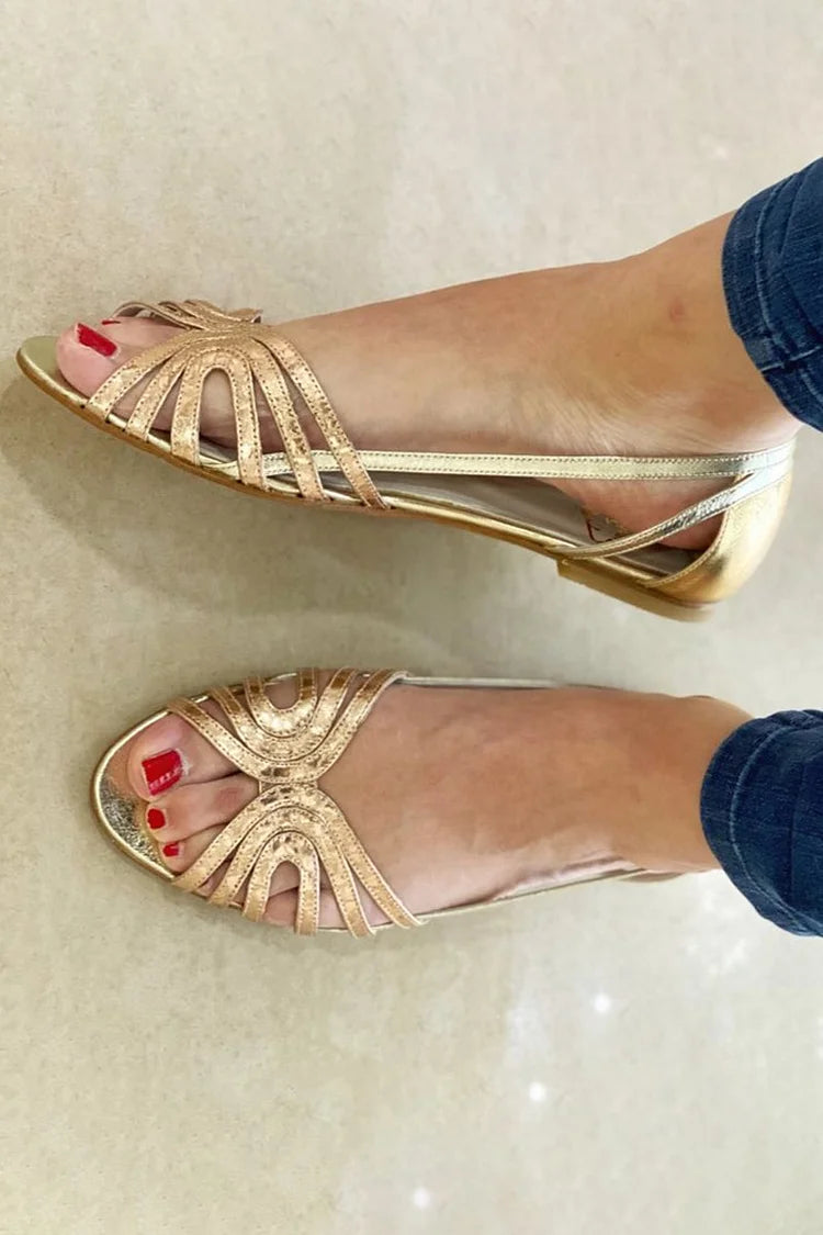 Leonor — Sandalias Doradas Luz de Verano