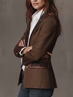 Consuelo — Blazer con Paneles en Espiga