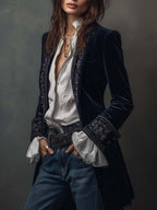 Nuria — Chaqueta Elegante de Terciopelo