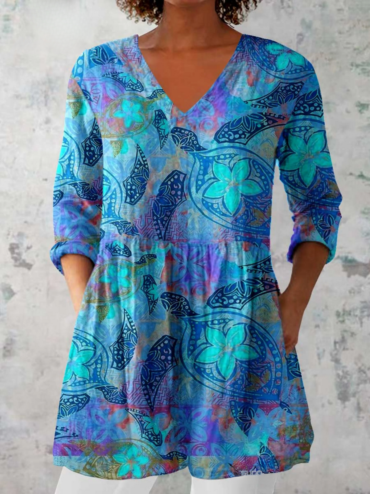 Riley - Blusa larga con estampado