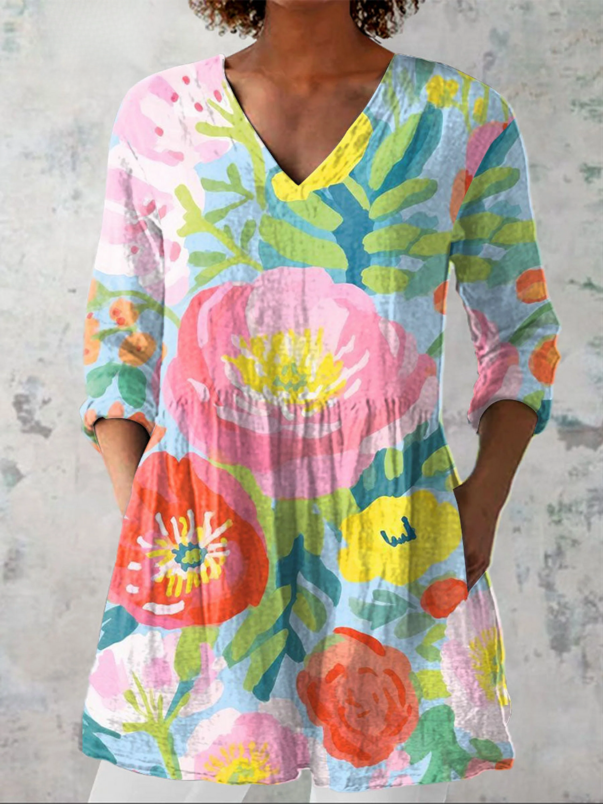 Ayra - Blusa larga con estampado