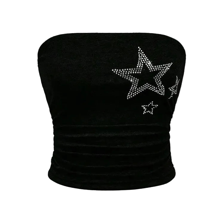 Stevie — Top Bandeau Estrellas Strass
