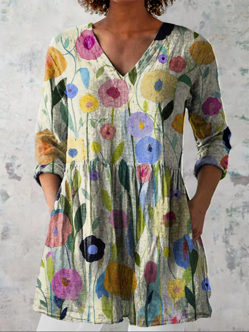 Remi - Blusa larga con estampado