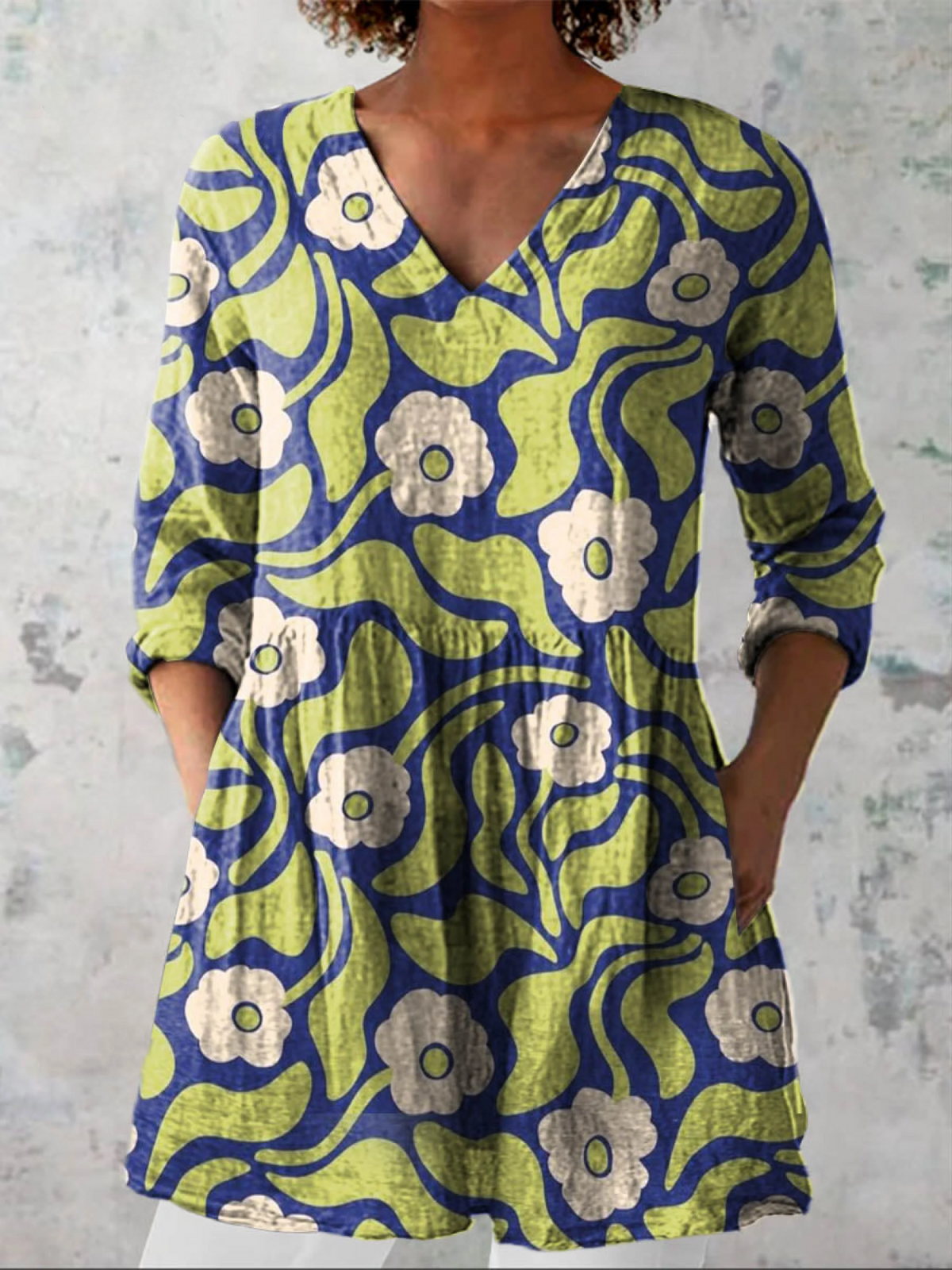 Talia - Blusa larga con estampado