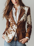 Manuela — Blazer con Estampado Animal Vintage
