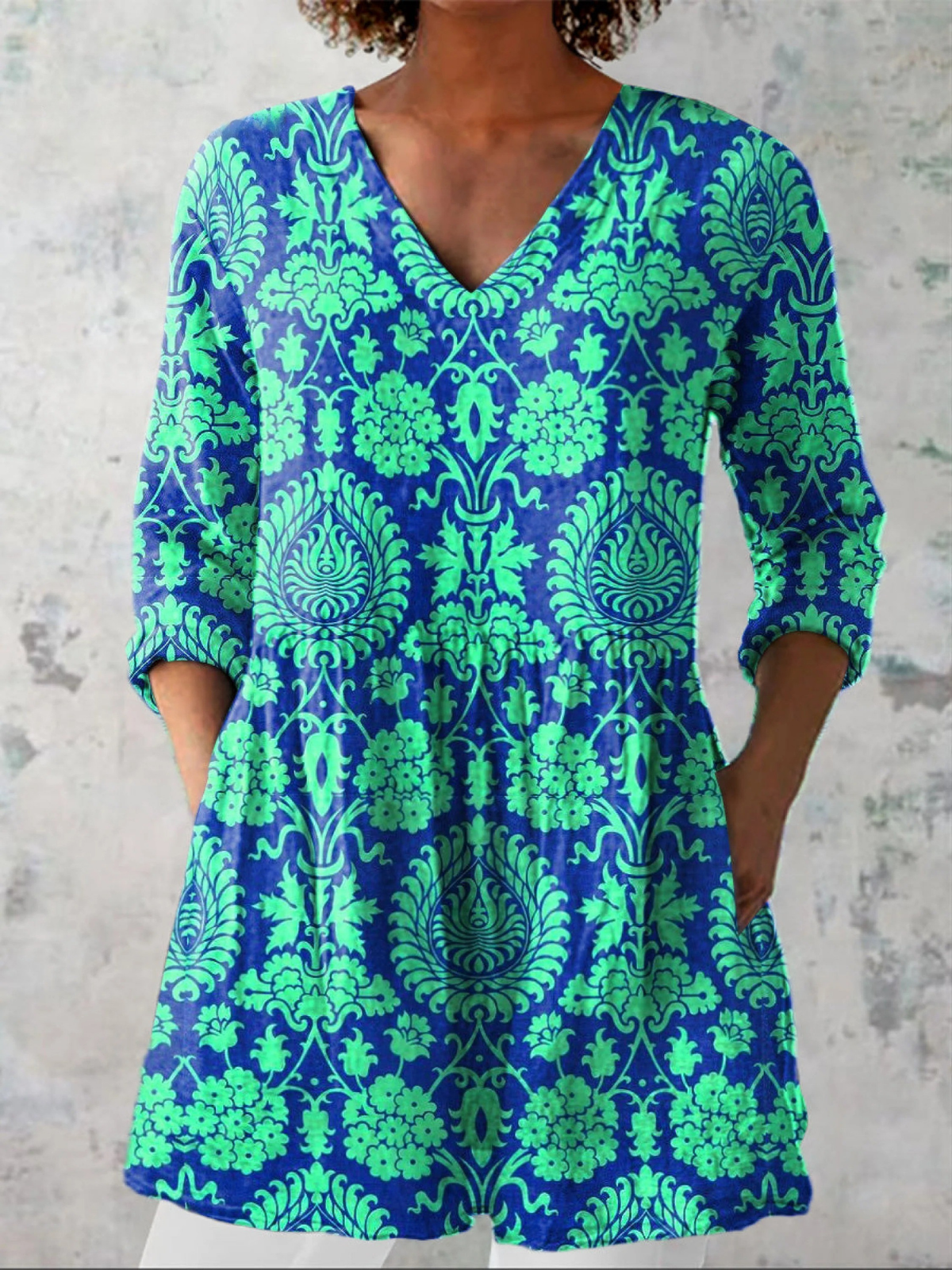 Romy - Blusa larga con estampado