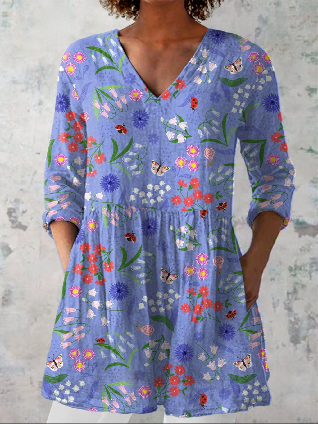 Amelie - Blusa larga con estampado