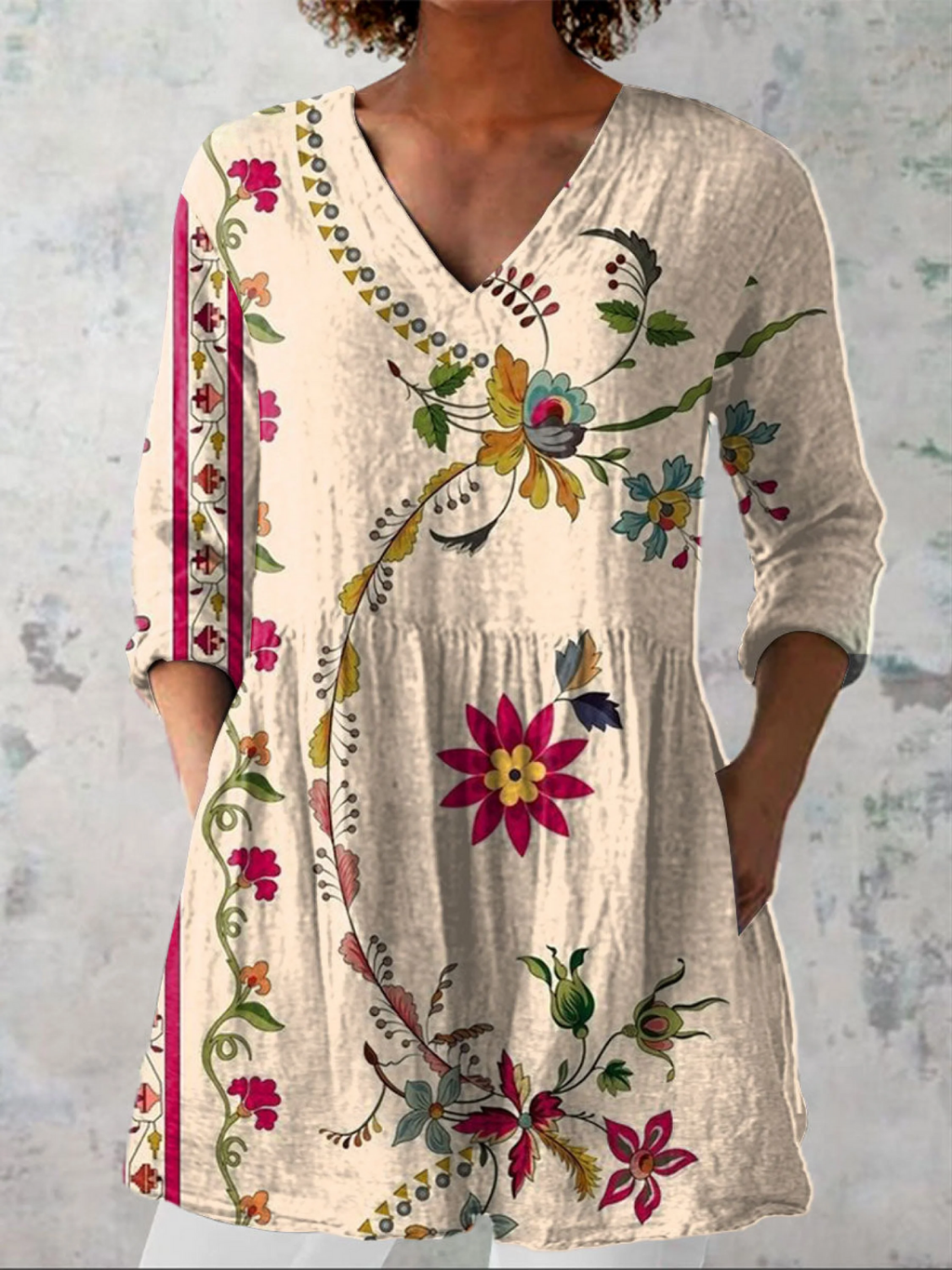 Aria - Blusa larga con estampado