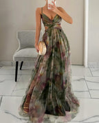 Giselle - Vestido largo de ensueño con estampado floral