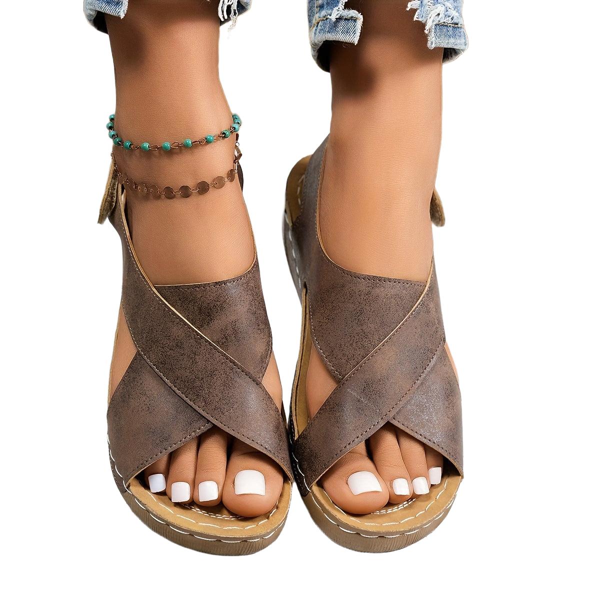 Ava - Sandalias de cuña cómodas