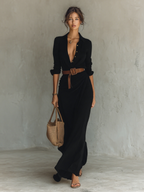 Talia — Vestido Largo Camisero