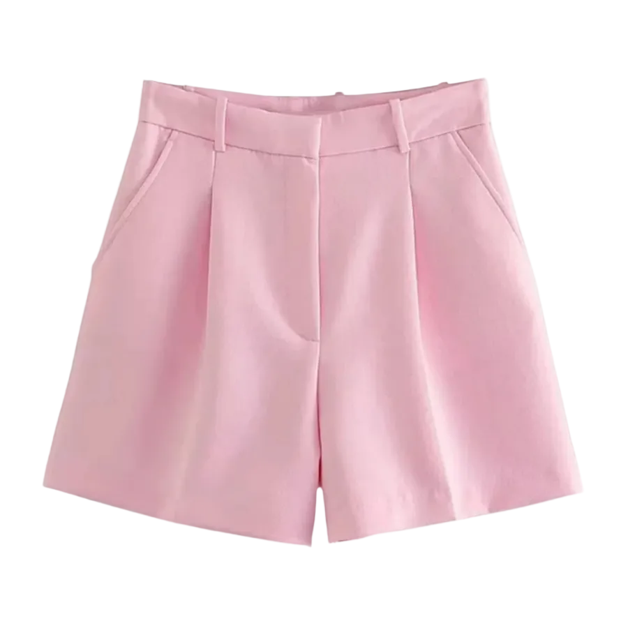 Nora — Shorts Talle Alto con Pinzas