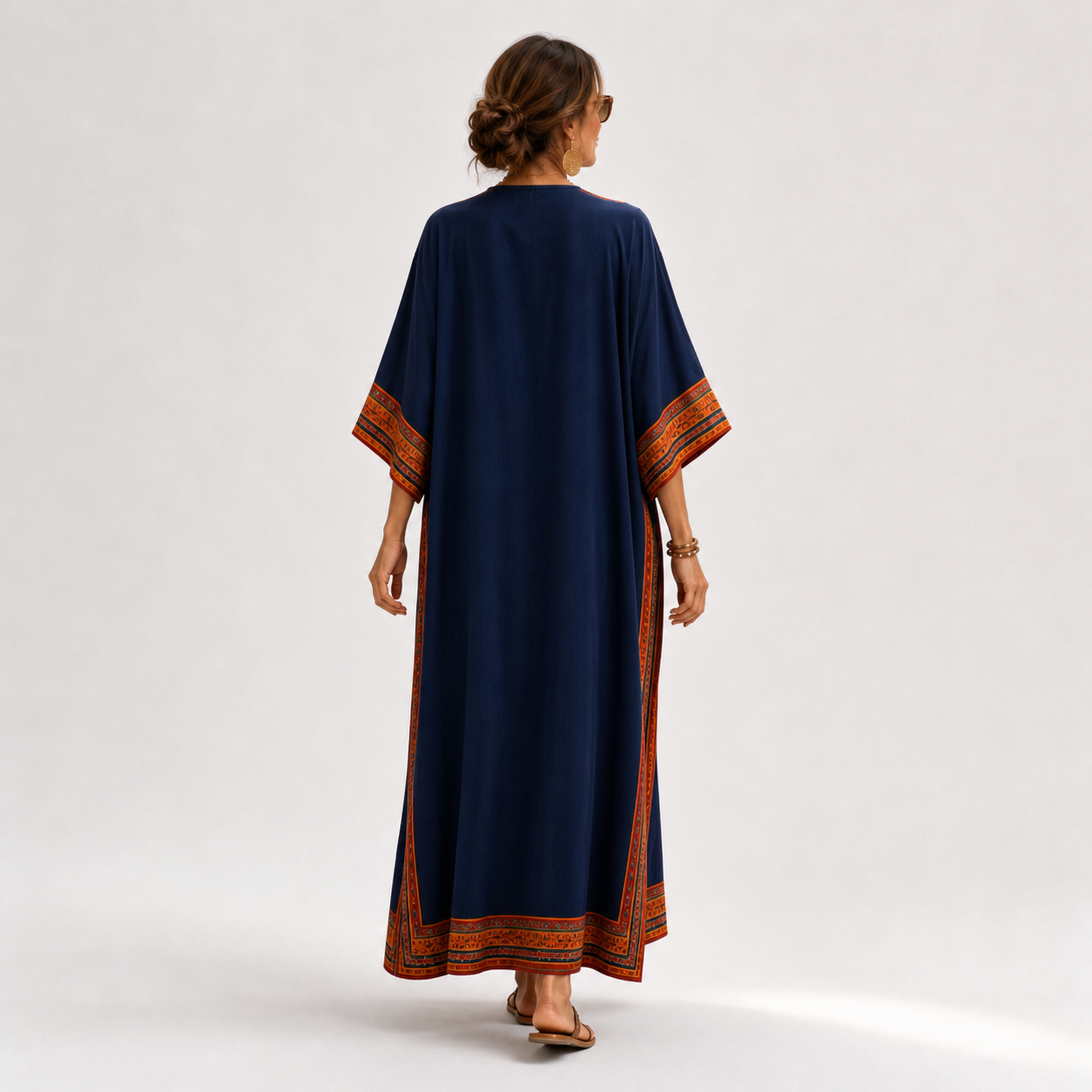 Samira  —  Caftán Azul Étnico