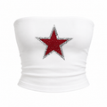 Roxie — Top Bandeau Estrella Estampada