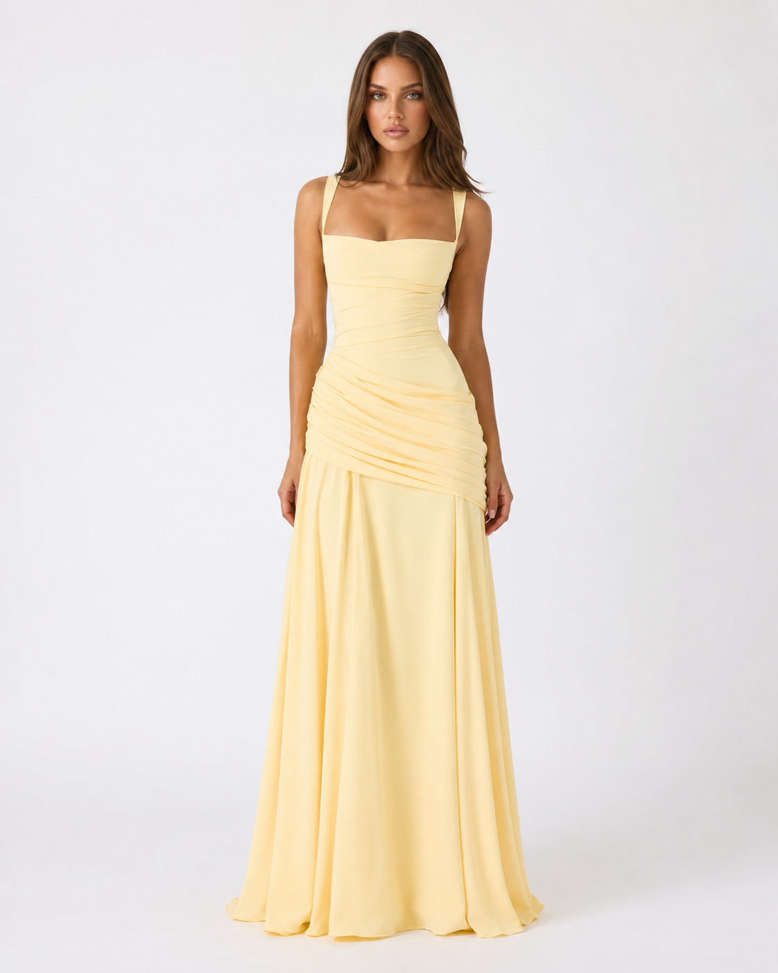 Iris — Vestido Largo Drapeado