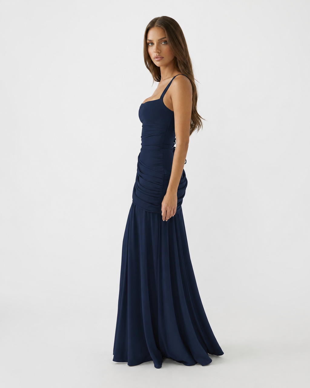 Iris — Vestido Largo Drapeado