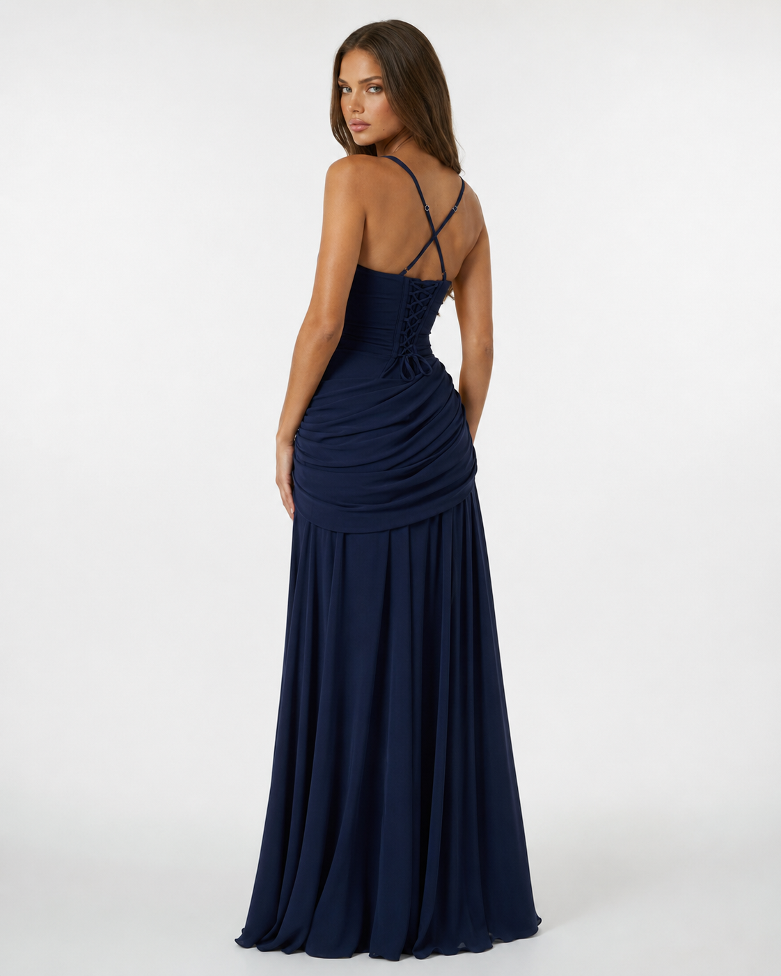 Iris — Vestido Largo Drapeado