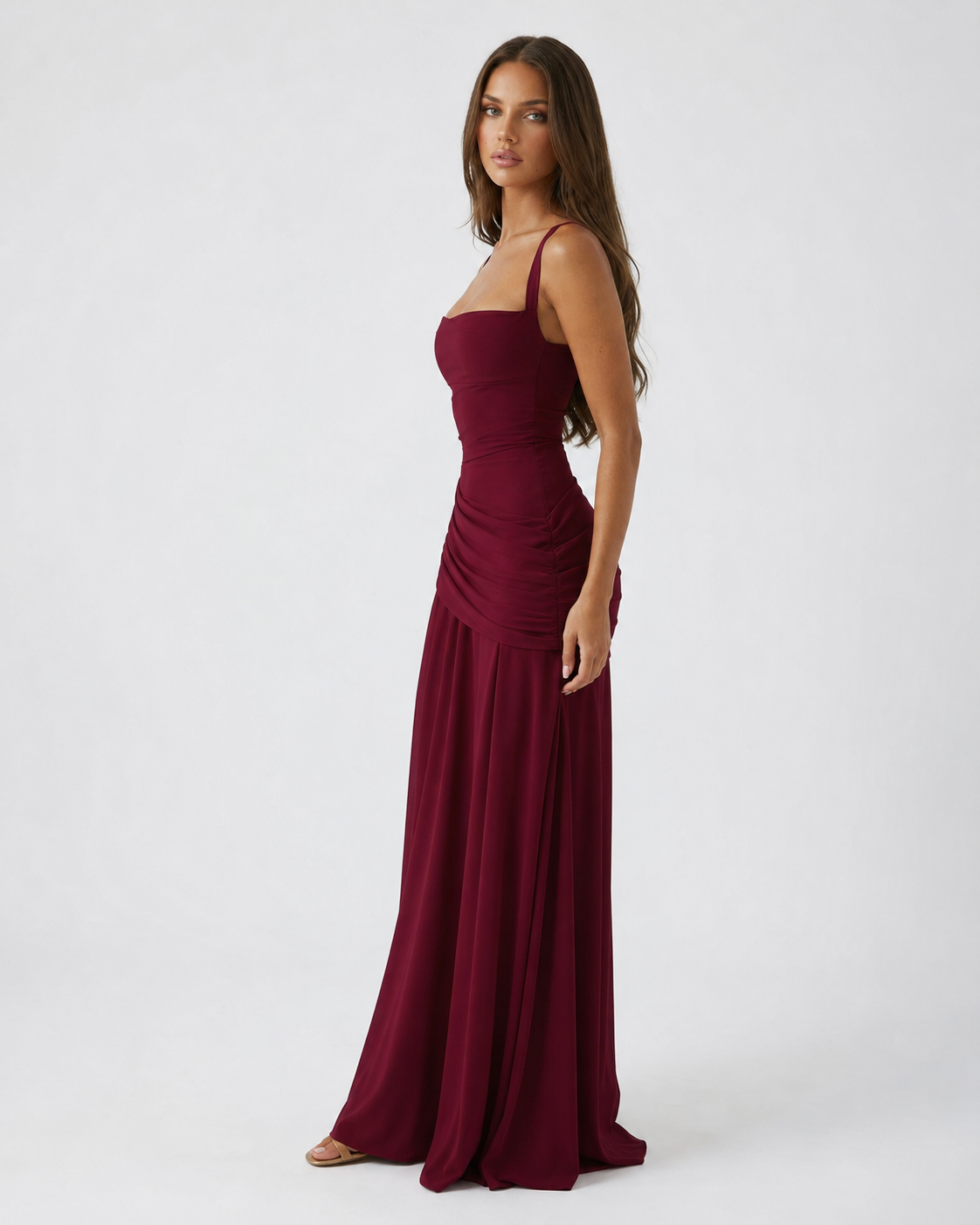 Iris — Vestido Largo Drapeado
