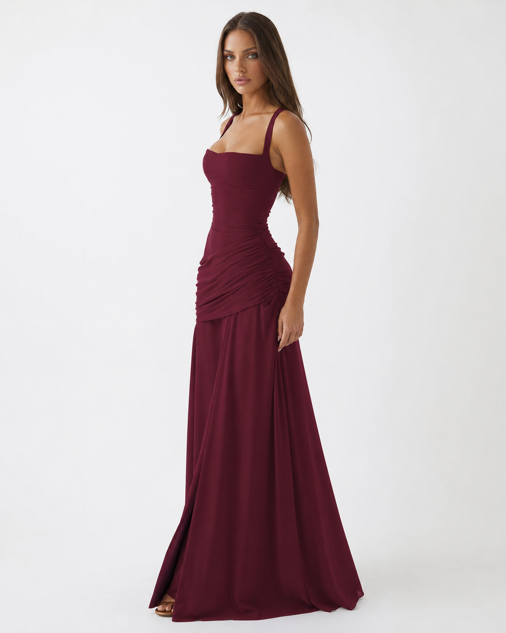 Iris — Vestido Largo Drapeado