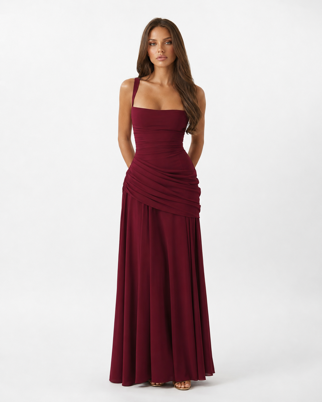 Iris — Vestido Largo Drapeado