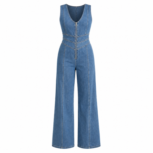 Alejandra - Mono Denim elegante