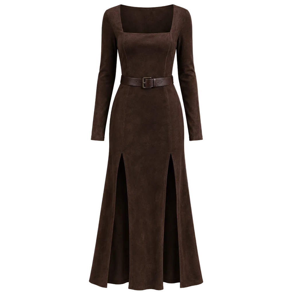 Ainsley - Vestido Maxi de Polipiel