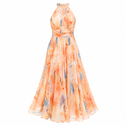 Aurora - Vestido con cuello halter