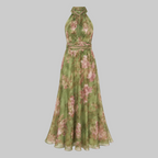 Marti - Vestido largo verde floral