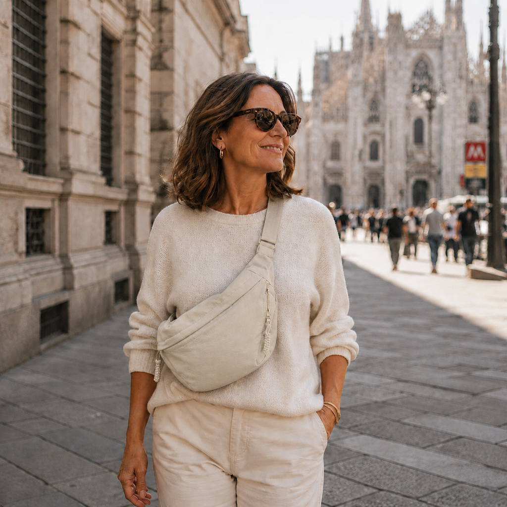 Elena - Bolso de hombro beige