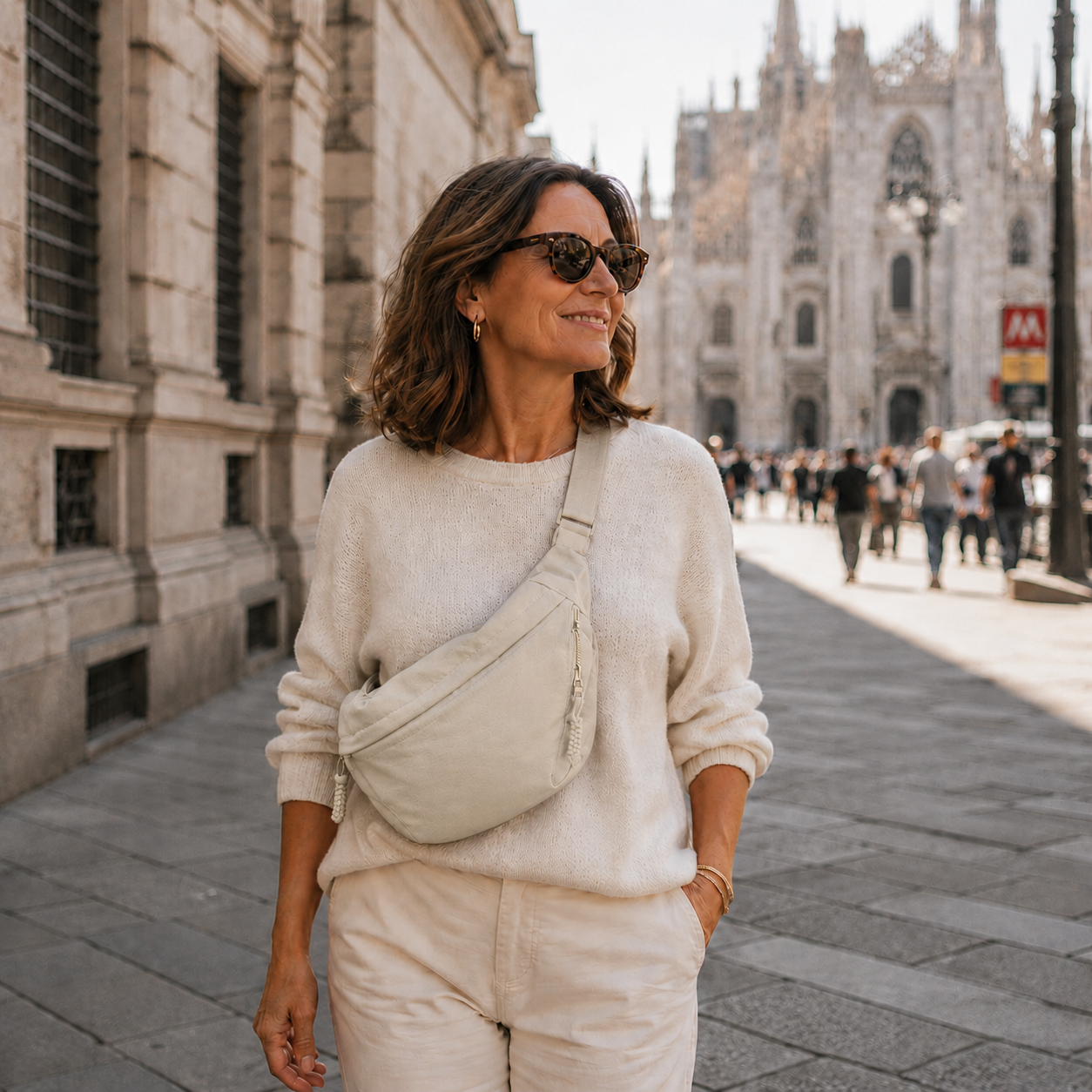 Elena - Bolso de hombro beige