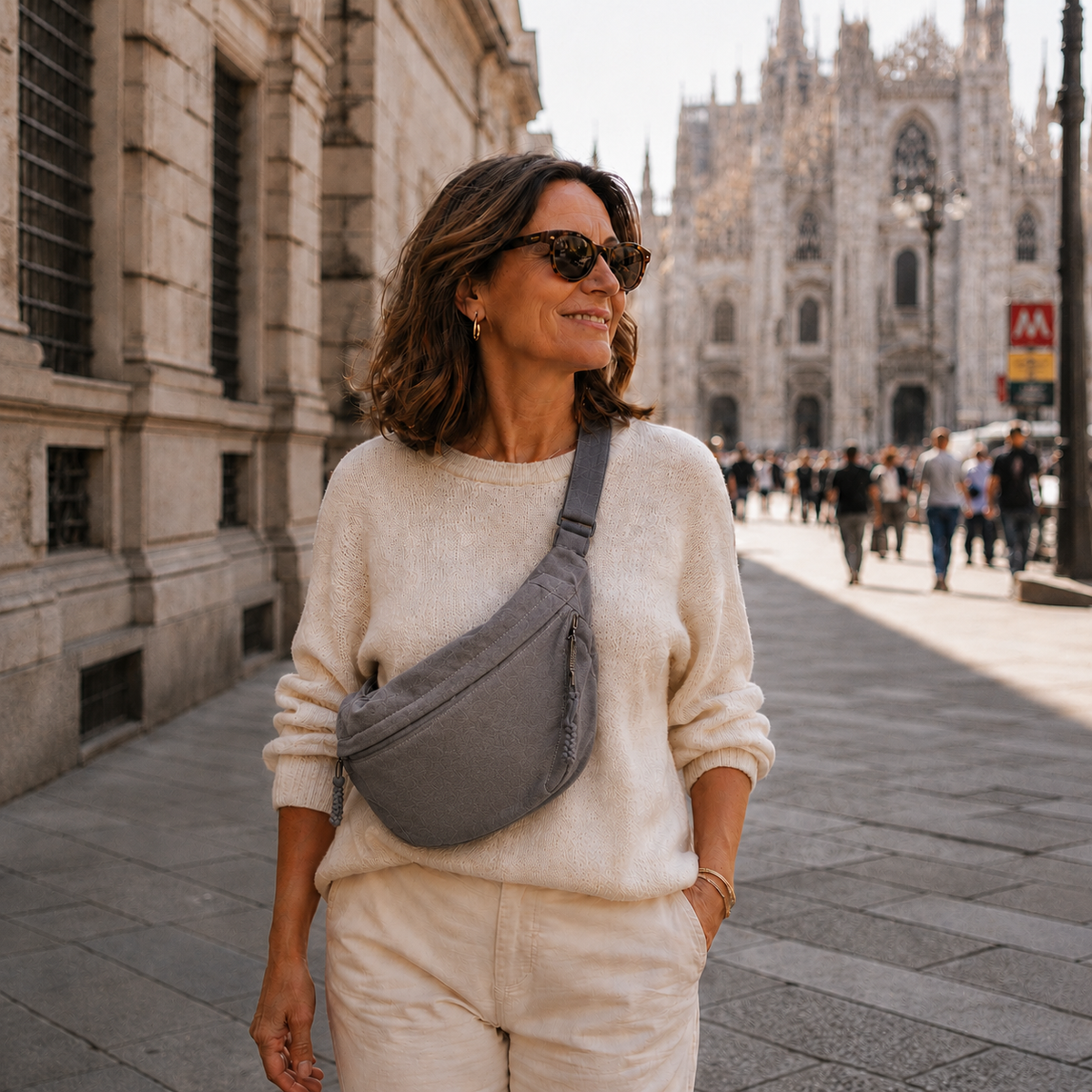 Chiara - Bolso de hombro gris