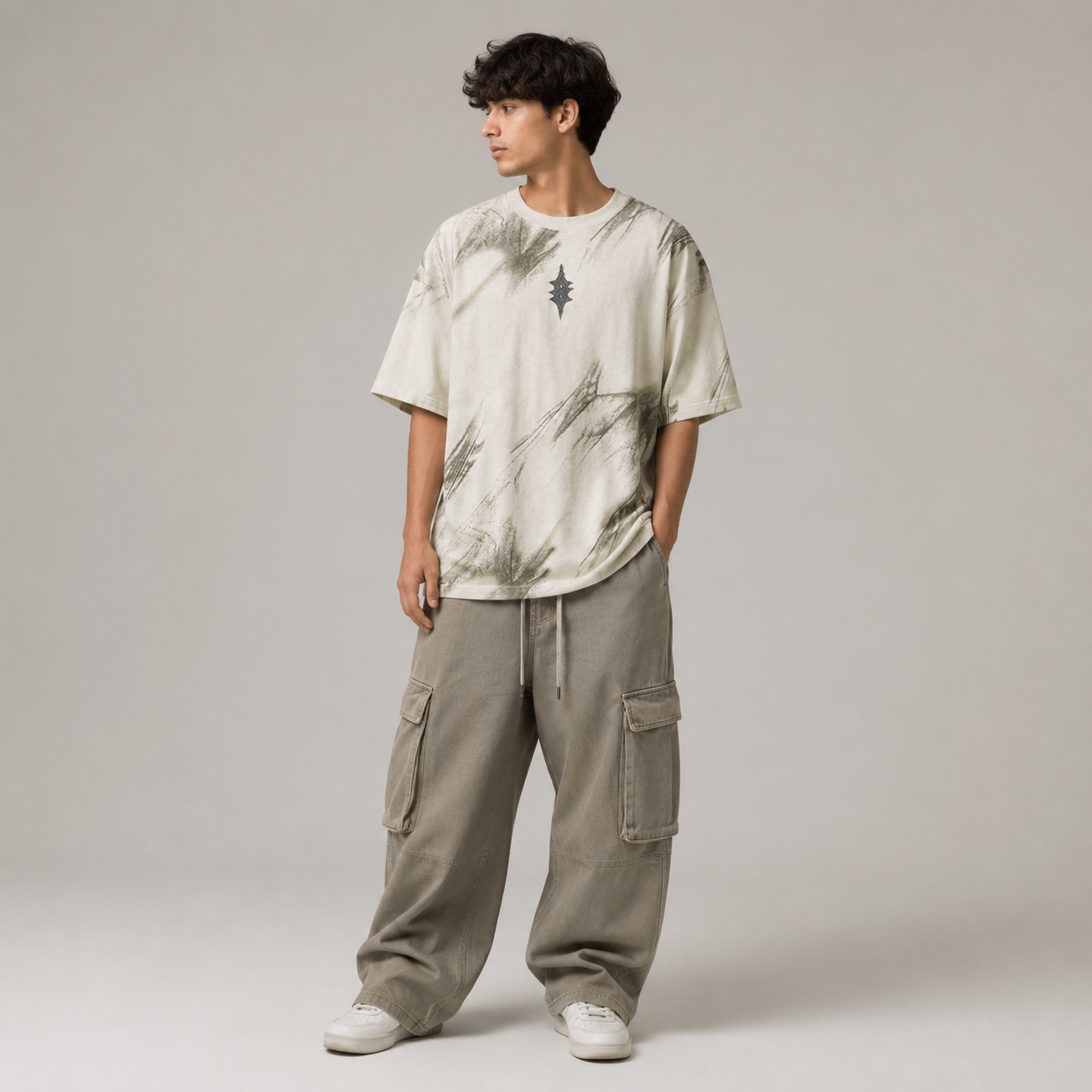 Spectral — Camiseta Oversize Tie-Dye Grunge