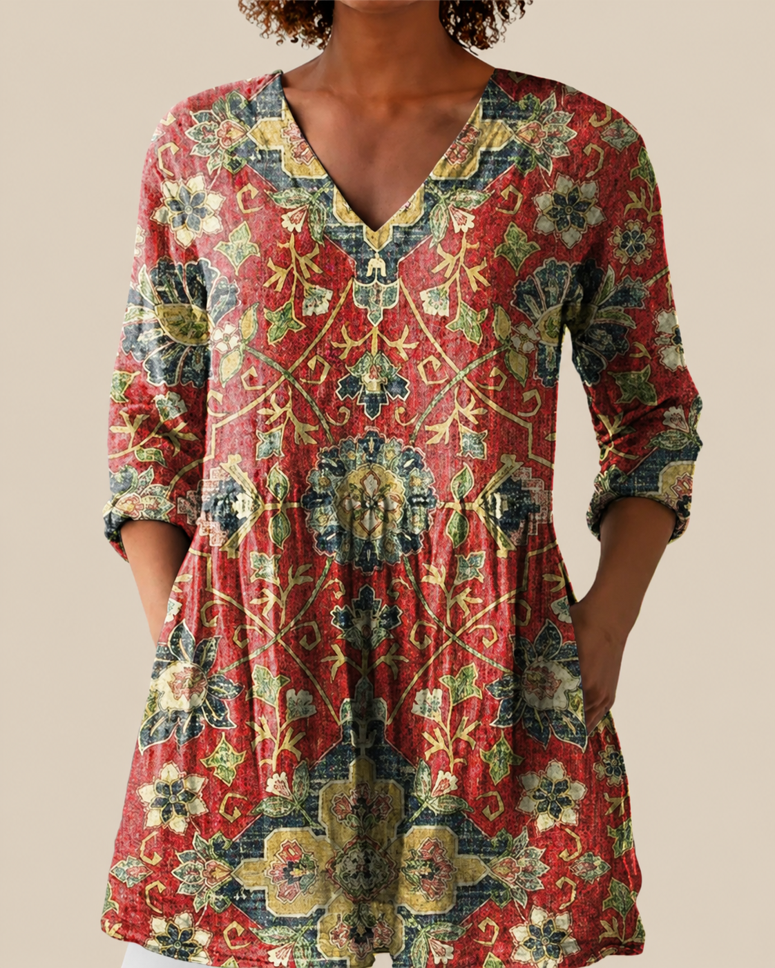 Wren - Blusa larga con estampado