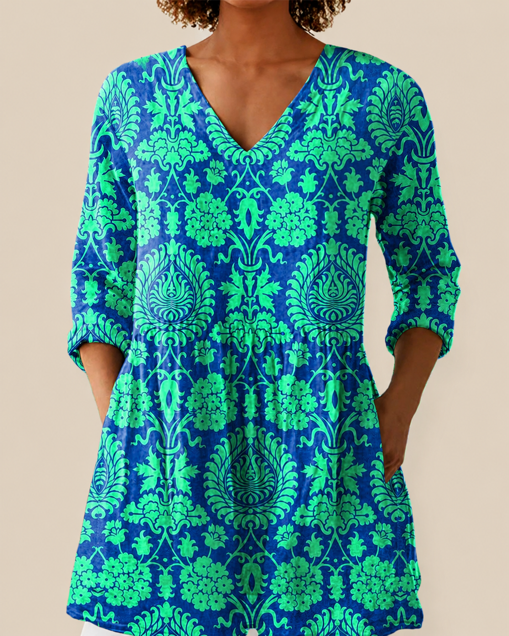 Romy - Blusa larga con estampado