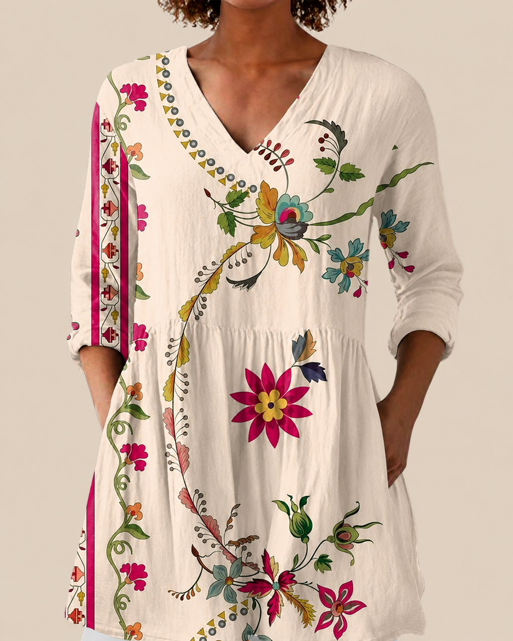Aria - Blusa larga con estampado