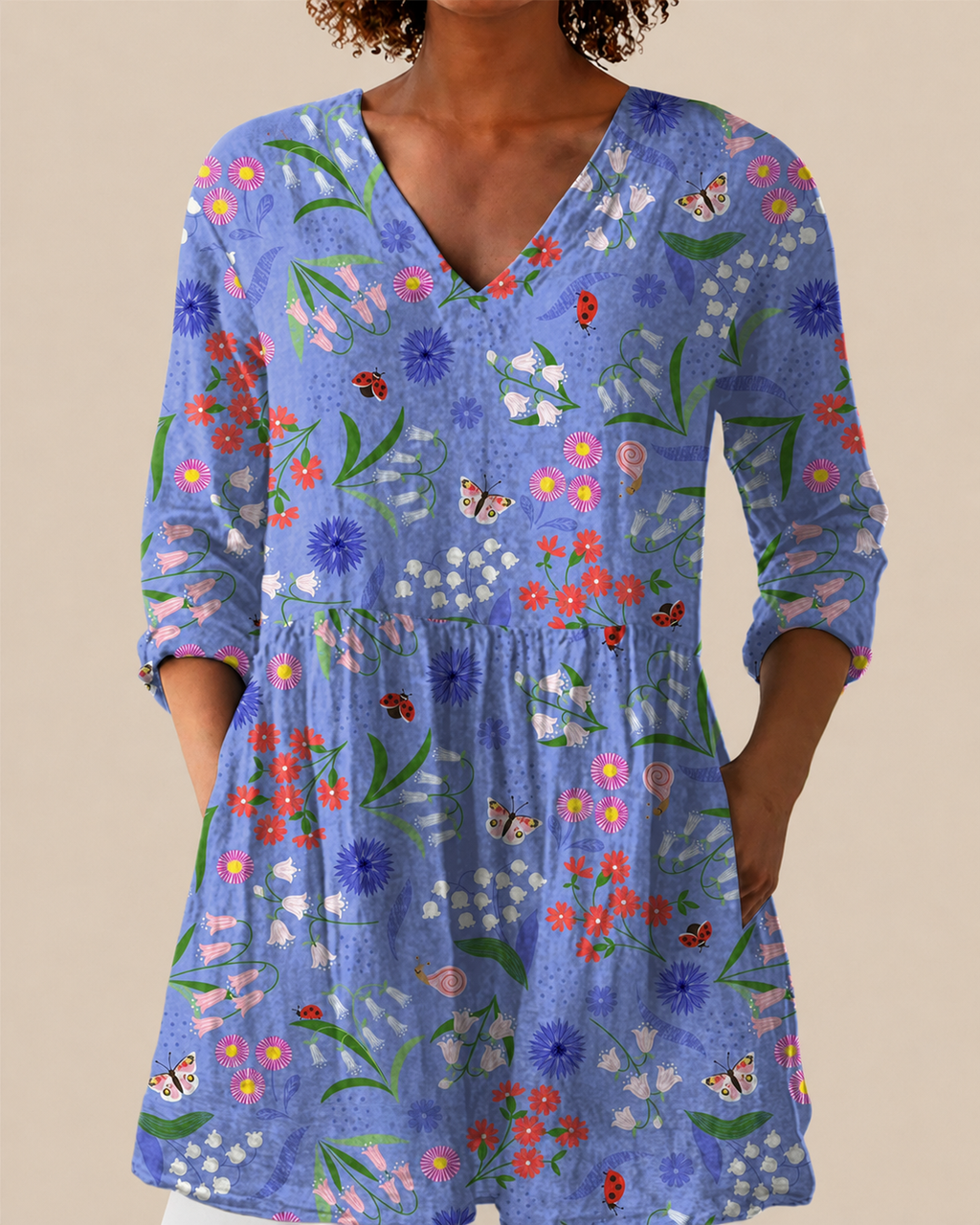 Amelie - Blusa larga con estampado