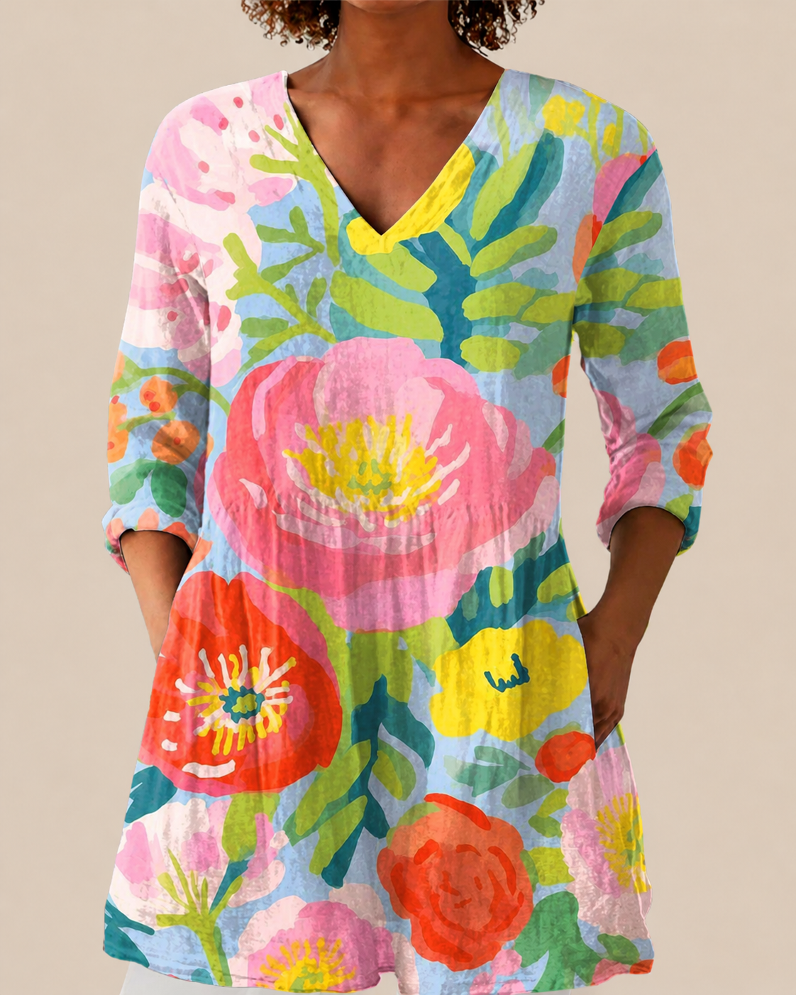 Ayra - Blusa larga con estampado
