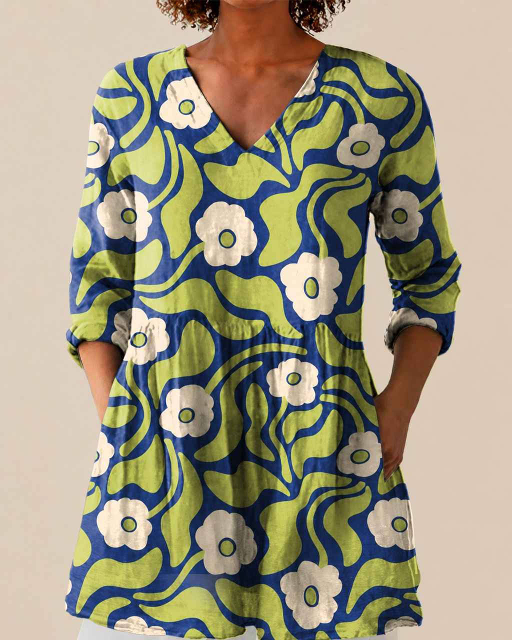 Talia - Blusa larga con estampado