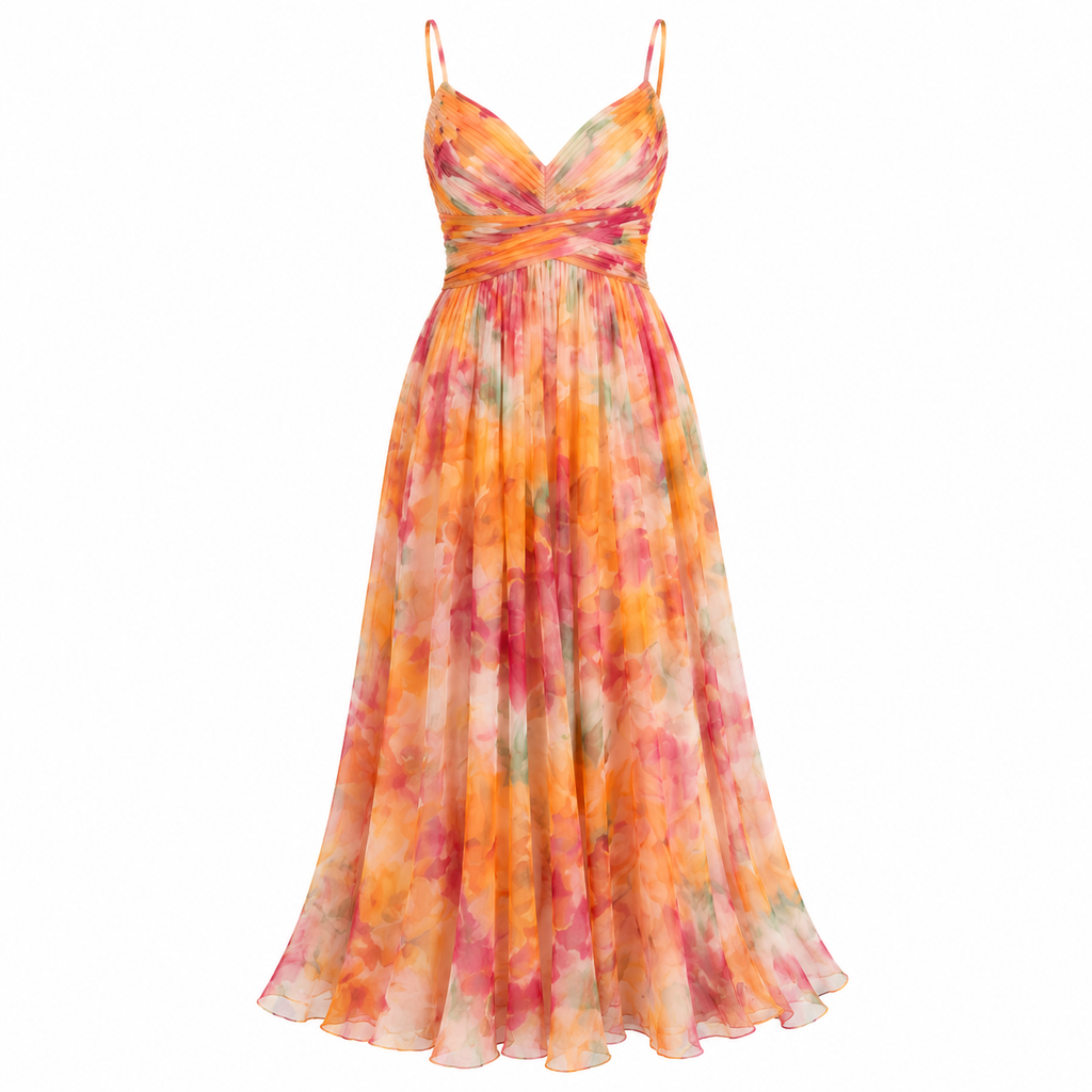 Giselle - vestido largo con estampado floral