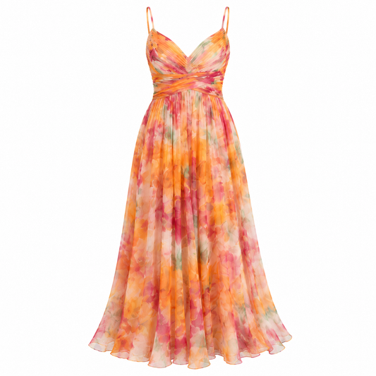 Giselle - vestido largo con estampado floral