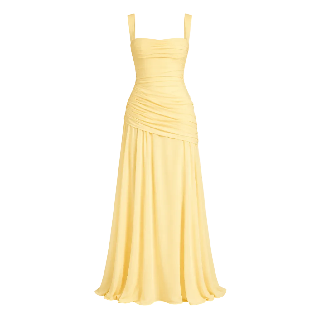 Iris — Vestido Largo Drapeado