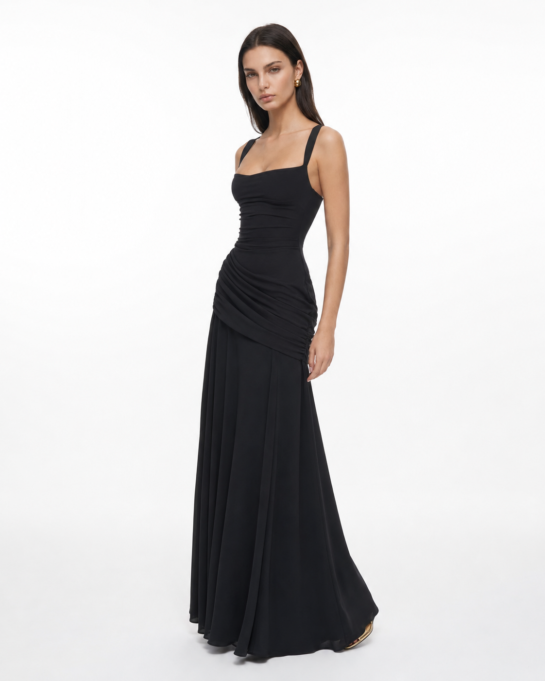 Iris — Vestido Largo Drapeado