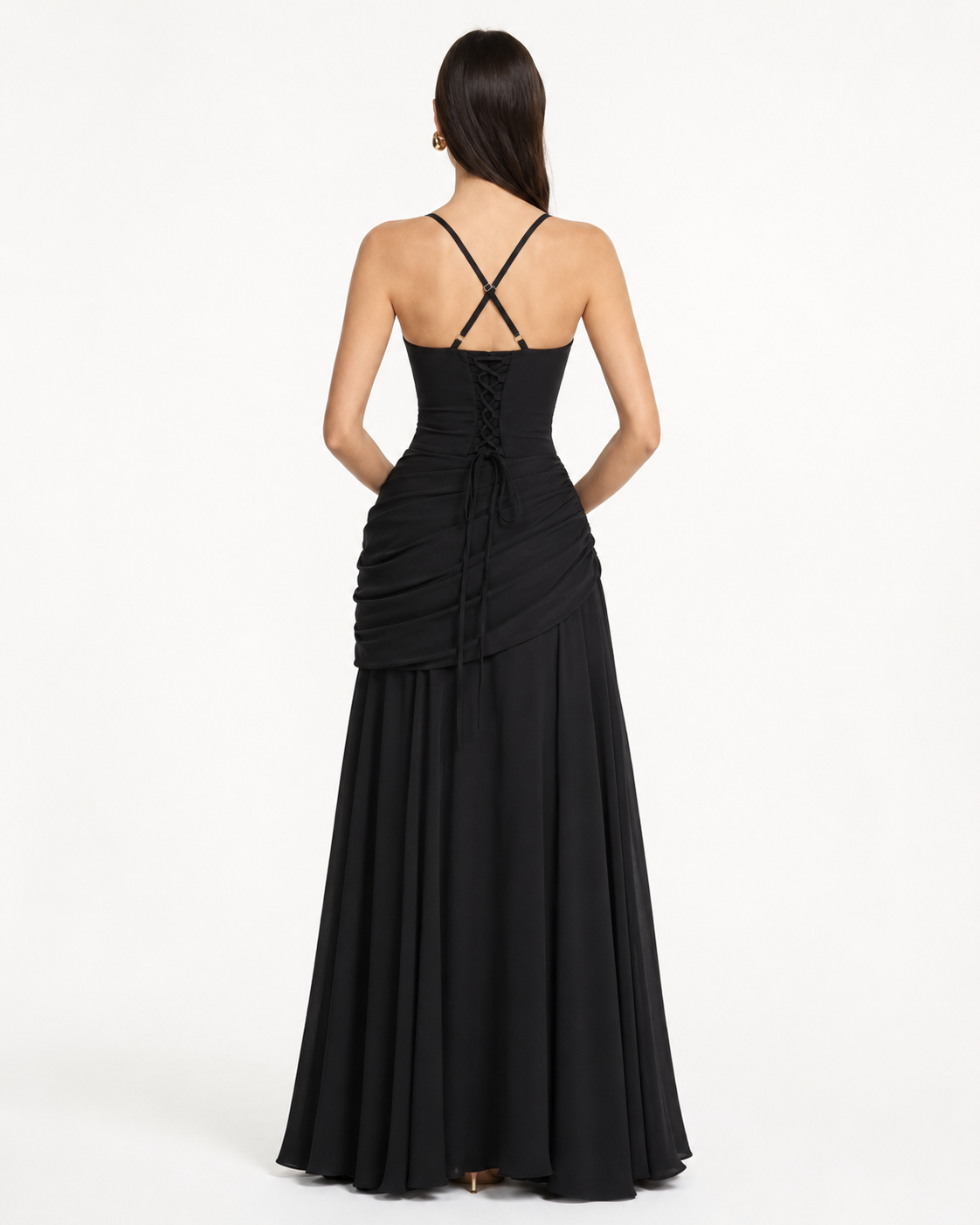 Iris — Vestido Largo Drapeado