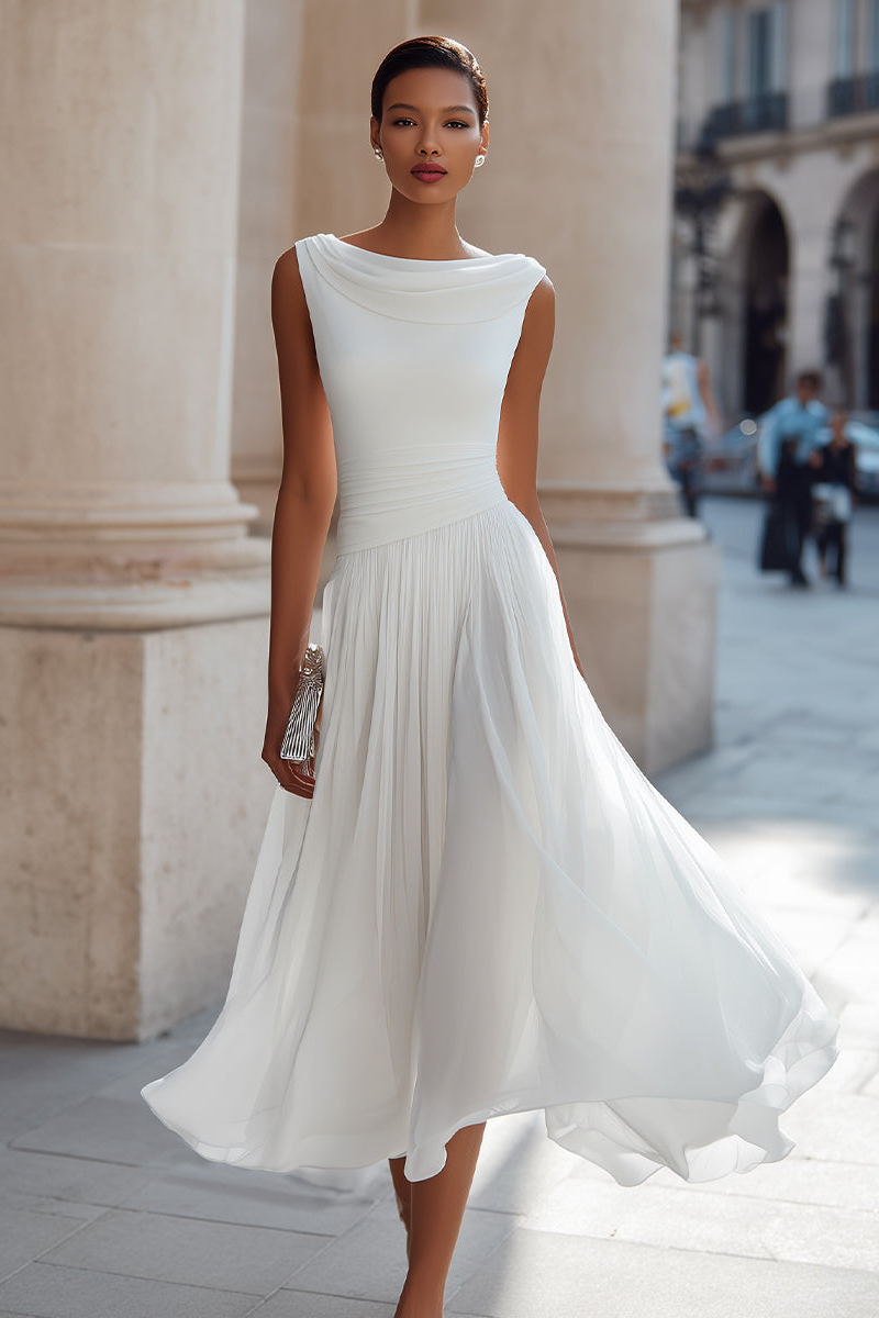 Emma — Vestido Midi Elegante de Ceremonia
