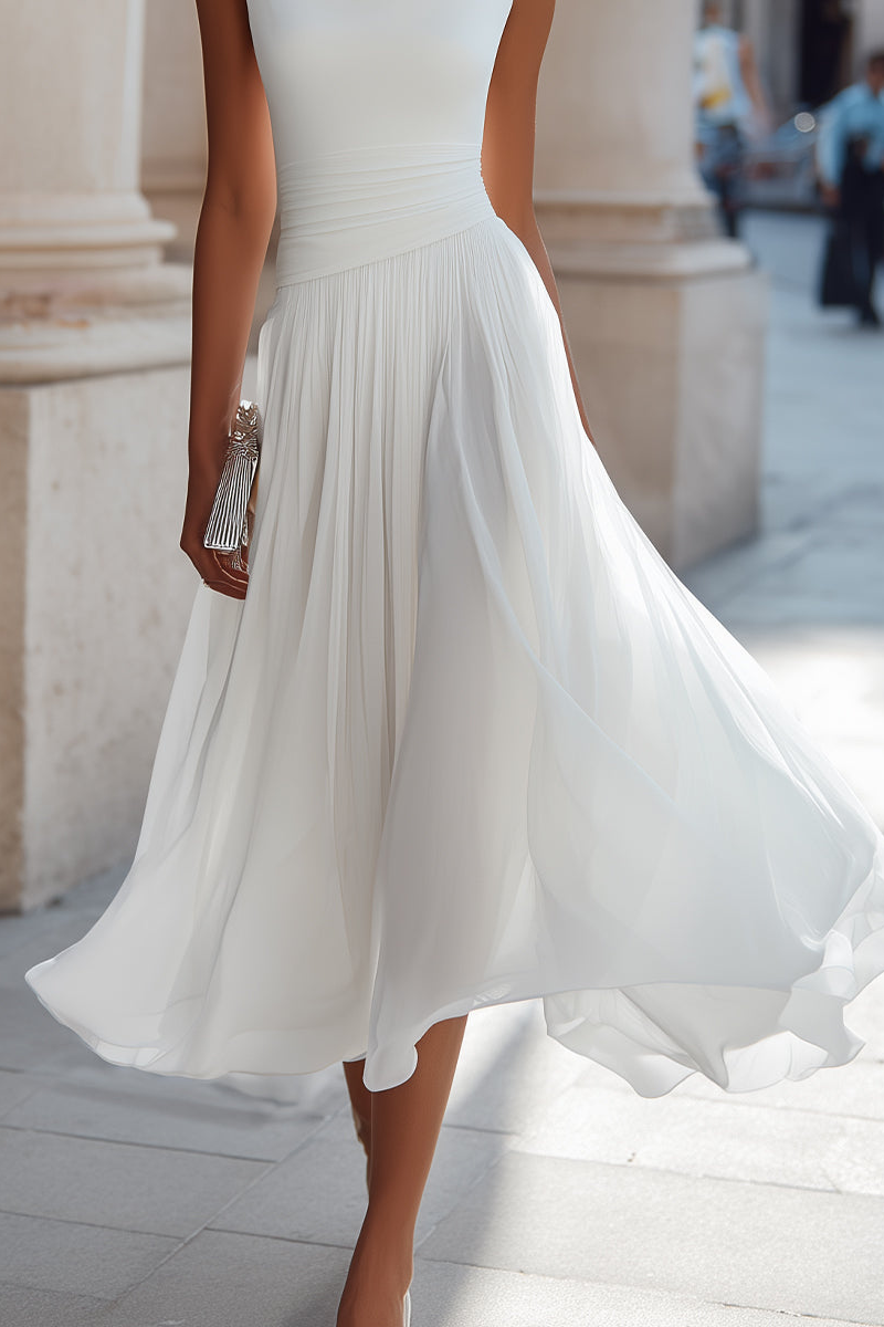 Emma — Vestido Midi Elegante de Ceremonia