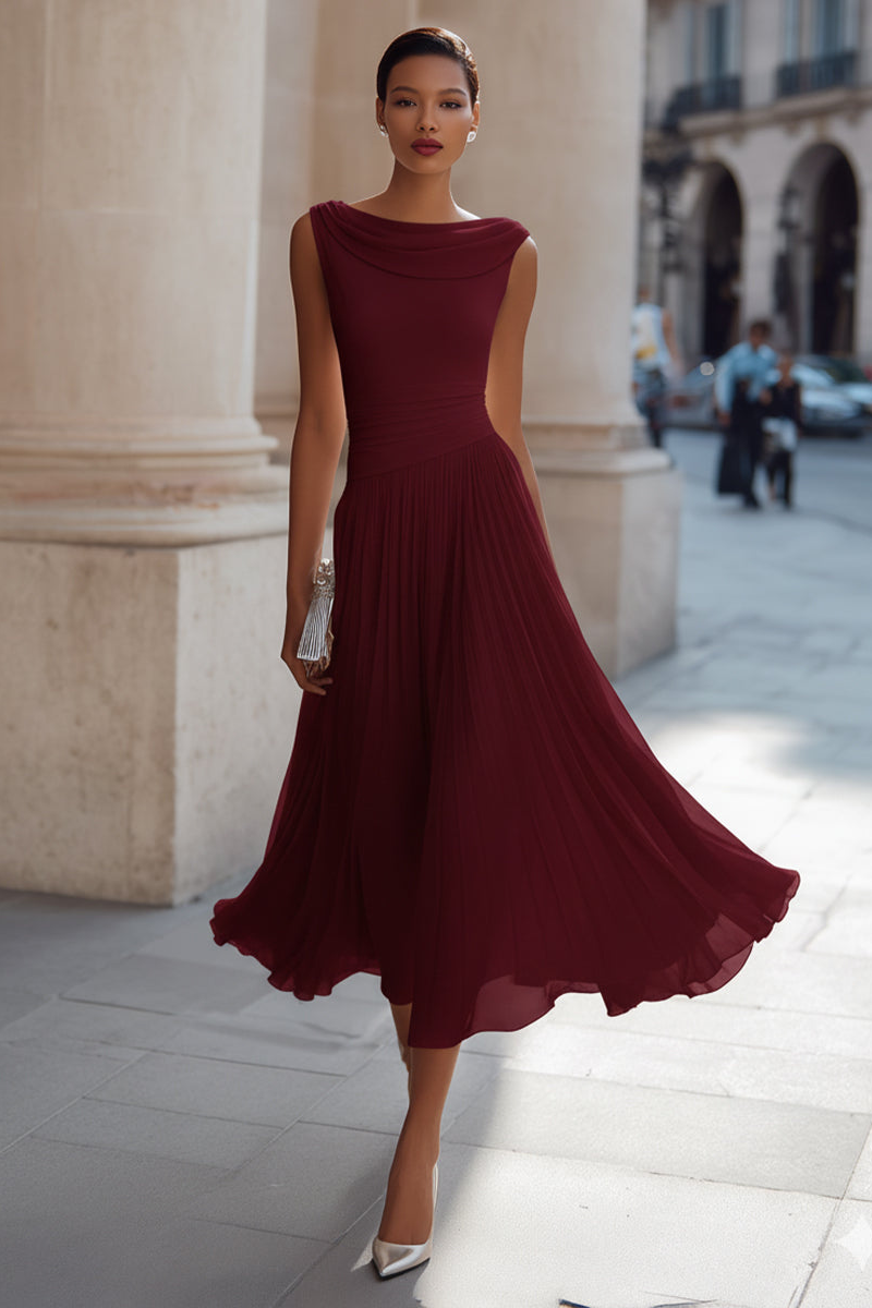 Emma — Vestido Midi Elegante de Ceremonia