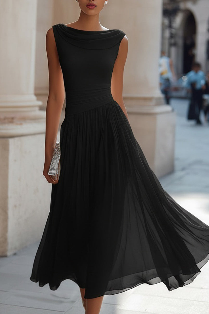 Emma — Vestido Midi Elegante de Ceremonia
