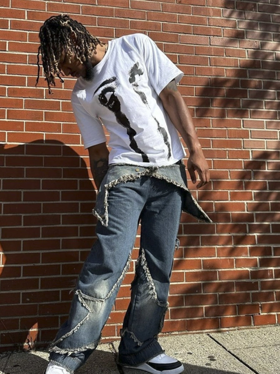 Kohl — Camiseta Oversize Gráfica Lágrimas