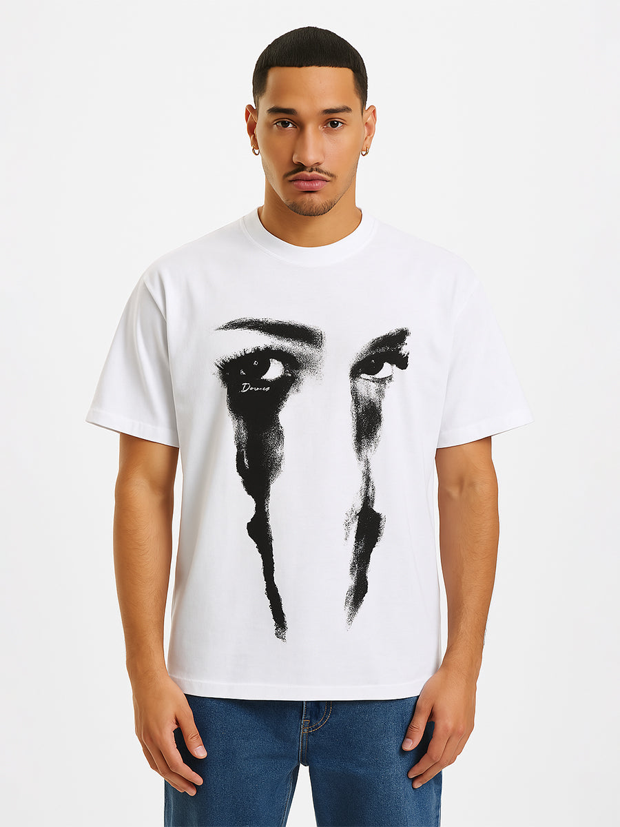 Kohl — Camiseta Oversize Gráfica Lágrimas